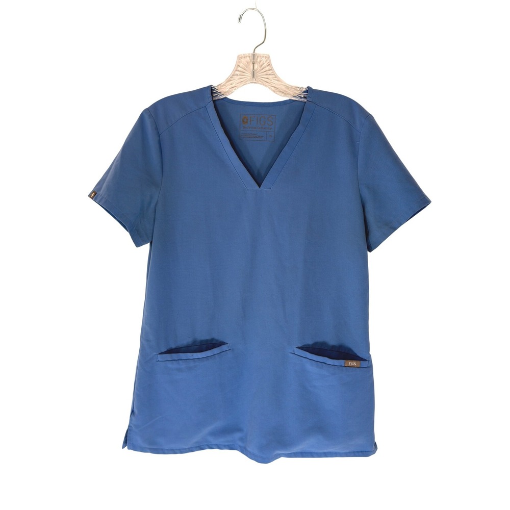 Figs Ceil Blue Women's Medical Casma Scrub Pocket Scrub Top Nurse Hospital XS